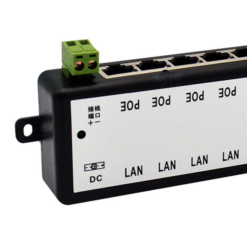 AMS-8 Ports Poe Injector Poe Splitter for Cctv Network Poe Camera Power Over Ethernet Ieee802.3Af