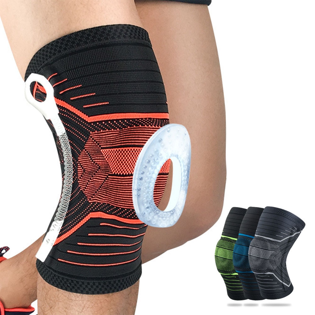Fitness löpning cykling knästöd hängslen elastisk nylon sport kompression knäskydd