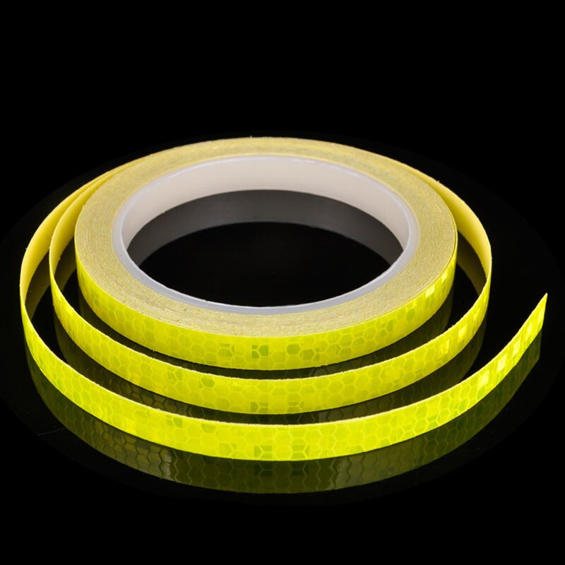 3pcs Reflective Tape Bicycle Cycling Reflective Stickers Adhesive Tape Bike Stickers Bicycle Accessories: 3pcs yellow