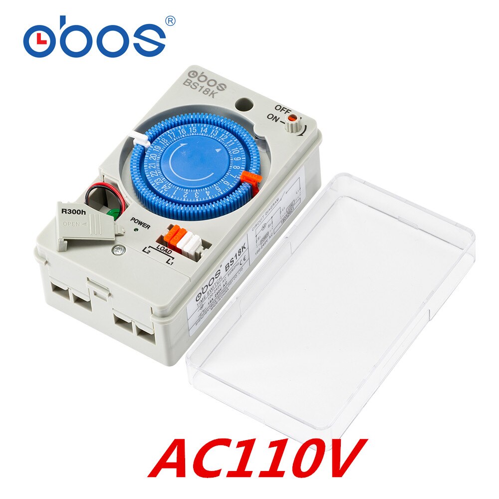 timer 50 / 60Hz 220V time switch mechanical 24 hour timer switch, 48 times per day on/off time setting range 30 minutes: AC110V