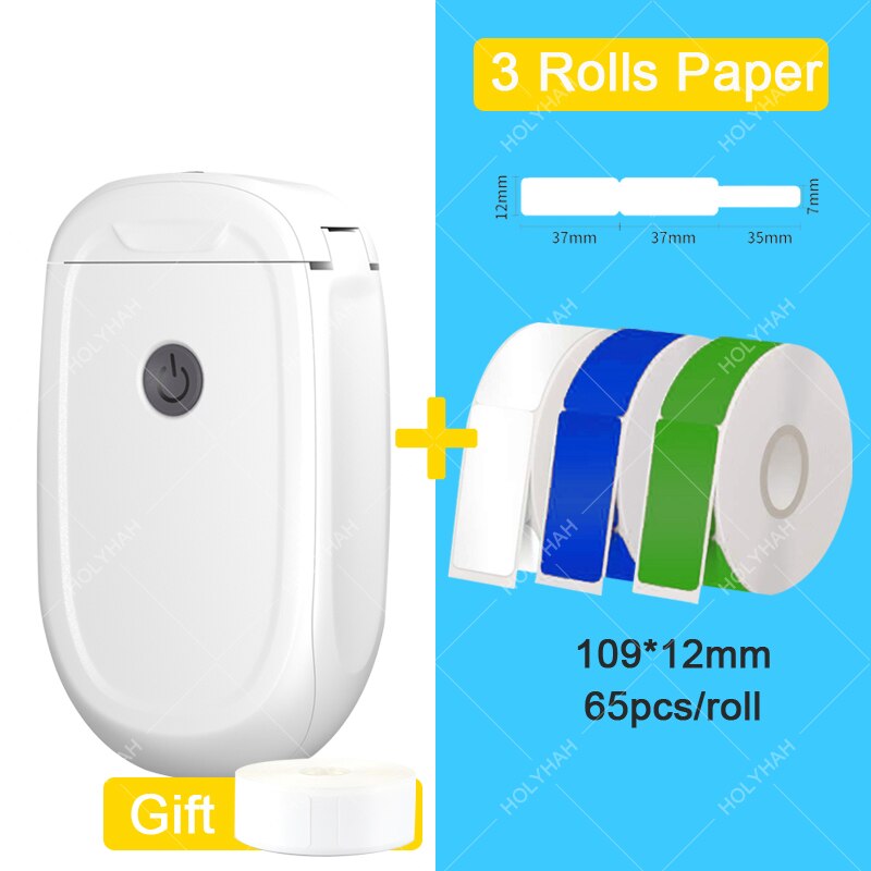 P11 L11 Portable Label Maker Machine Mini Pocket Thermal Label Printer Bluetooth Price DIY Date Sticker Label Machine: Printer 3 Cable B