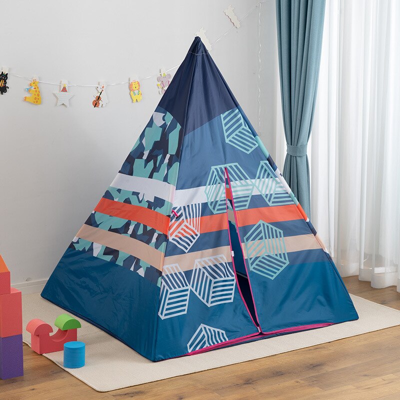 160CM Children's Toys Kids Tent Camping Toy Tents House for Girl Boutiques of Campaign Toy Child Tipi Indian Indoor Outdoor Tent: Prismatic