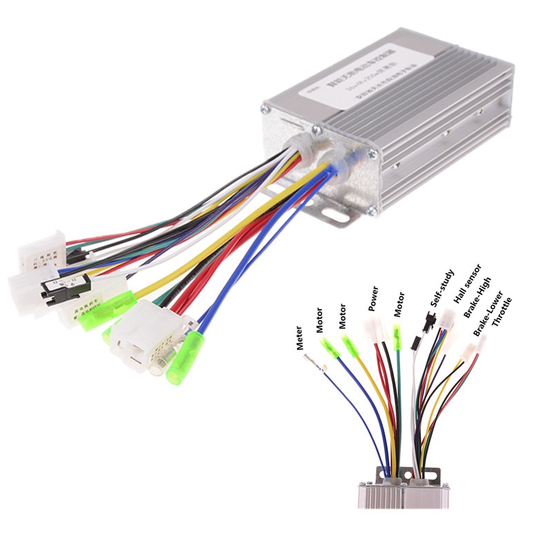 1 sztuk bezszczotkowy sterownik silnika DC elektryczny wioślarz e-rower skuter 36V/48V 350W DC