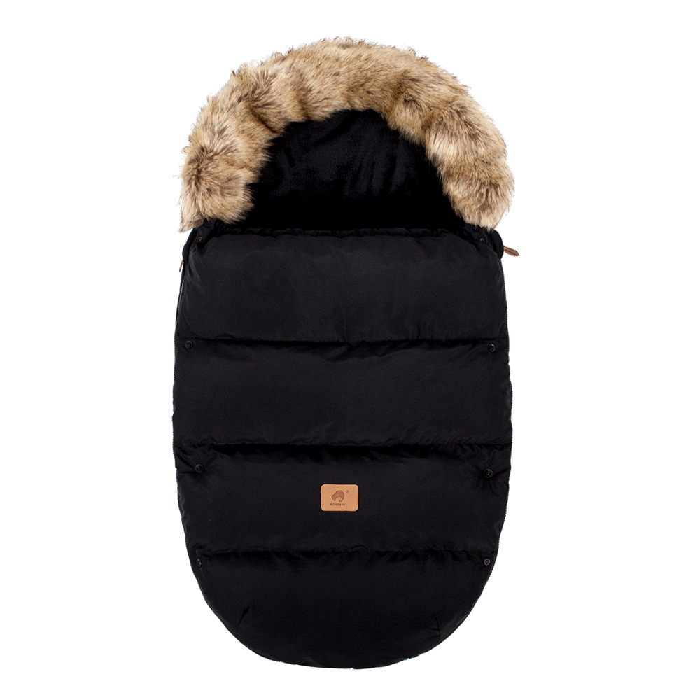 0-24 mesi carrozzina sacco inverno caldo busta più spessa per scarico passeggino coprigambe universale per carrozzina accessori: Black