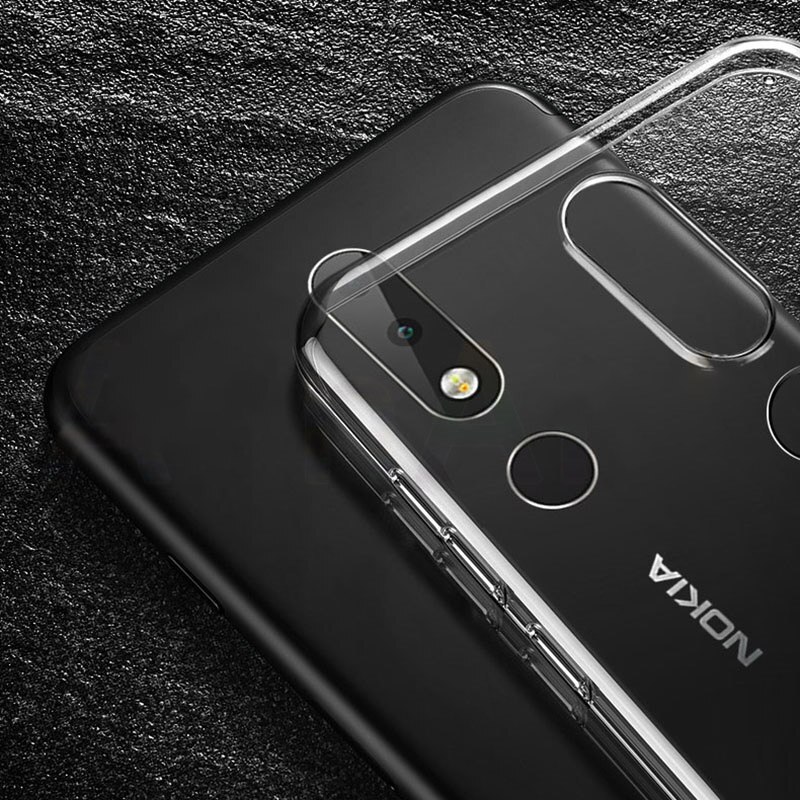 Slim Transparent TPU Case for Nokia X6 / Nokia 6.1 Plus Case Silicone Soft Phone Back Cover Shockproof 6.1Plus TA-1099 5.8&quot;