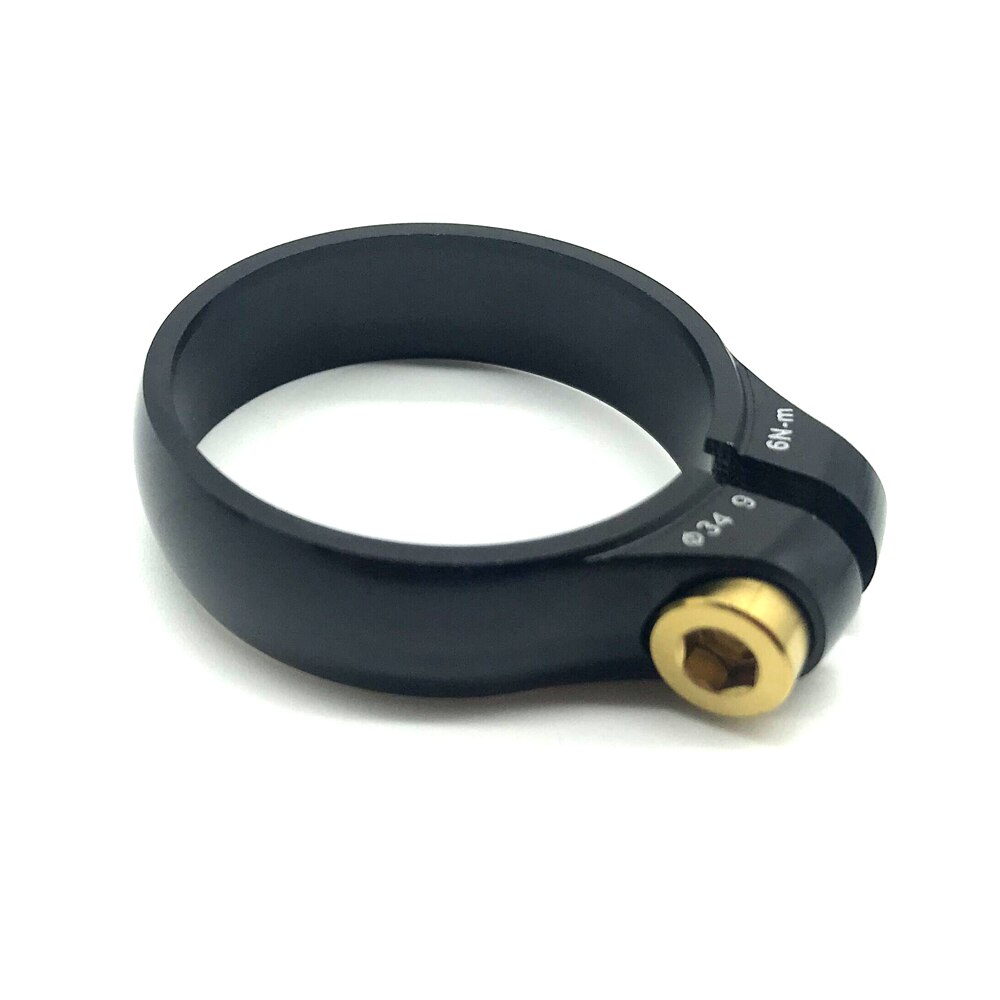 Super let titanium cykel sadelpind klemme cnc legering sadel sadel stolpe klemme til 27.2/30.8/31.6mm cykler sadelpind: Gylden 34.9