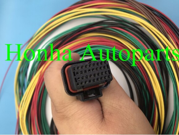 1 Pcs Kabelboom Motec/Haltech Ecu 34 Pin Vrouwelijke Connector Dta S60 & S80 Kabelboom met Draad Of Zonder Draad