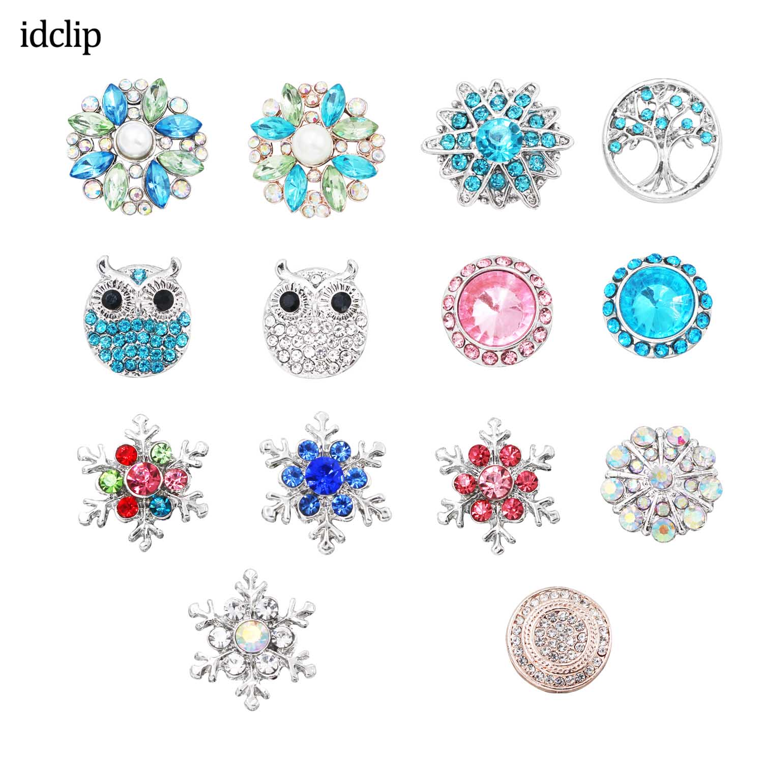 Id-clip, drukknoop voor badgehouder, lanyard, ketting, sieradenbedels, hanger, clip, kantoor-id-houder