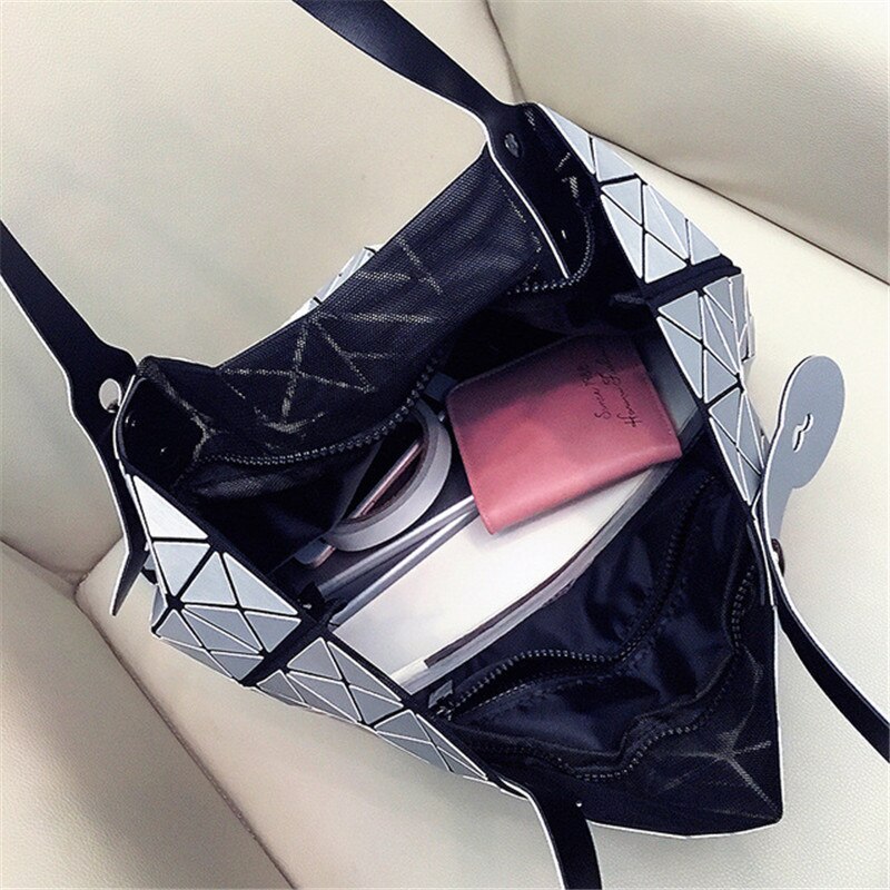 schulter Taschen 10*10 Netz Japan Stil Faltbare Weibliche Tasche Quadrat Dreieck aufbringen Einstellbare Schulter Gurt frauen handtaschen