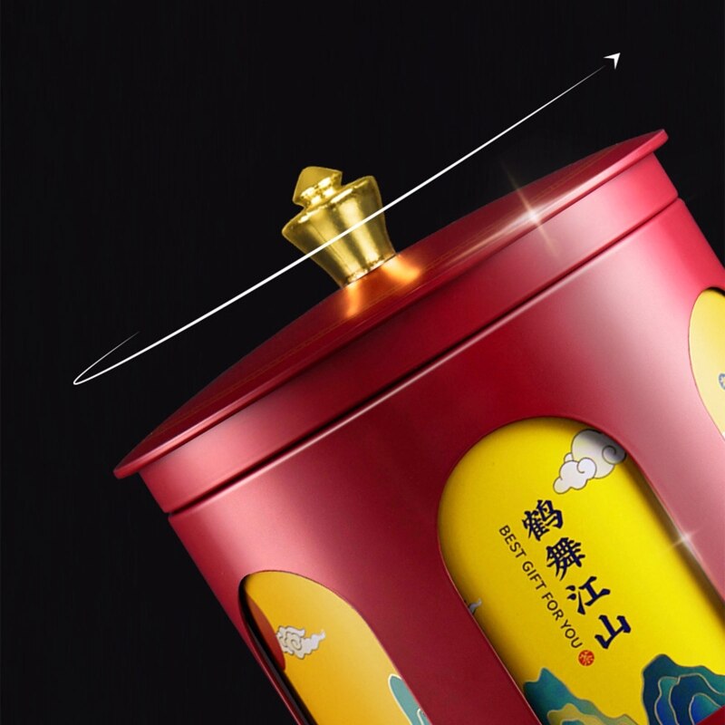 Tee Luftdichten Behälter Weißblech Lagerung Verpackung Panzer Verpackung Kasten einstellen für Weiß Tee Longjing Schwarz Tee Zinn Dosen Chinesischen GXMA