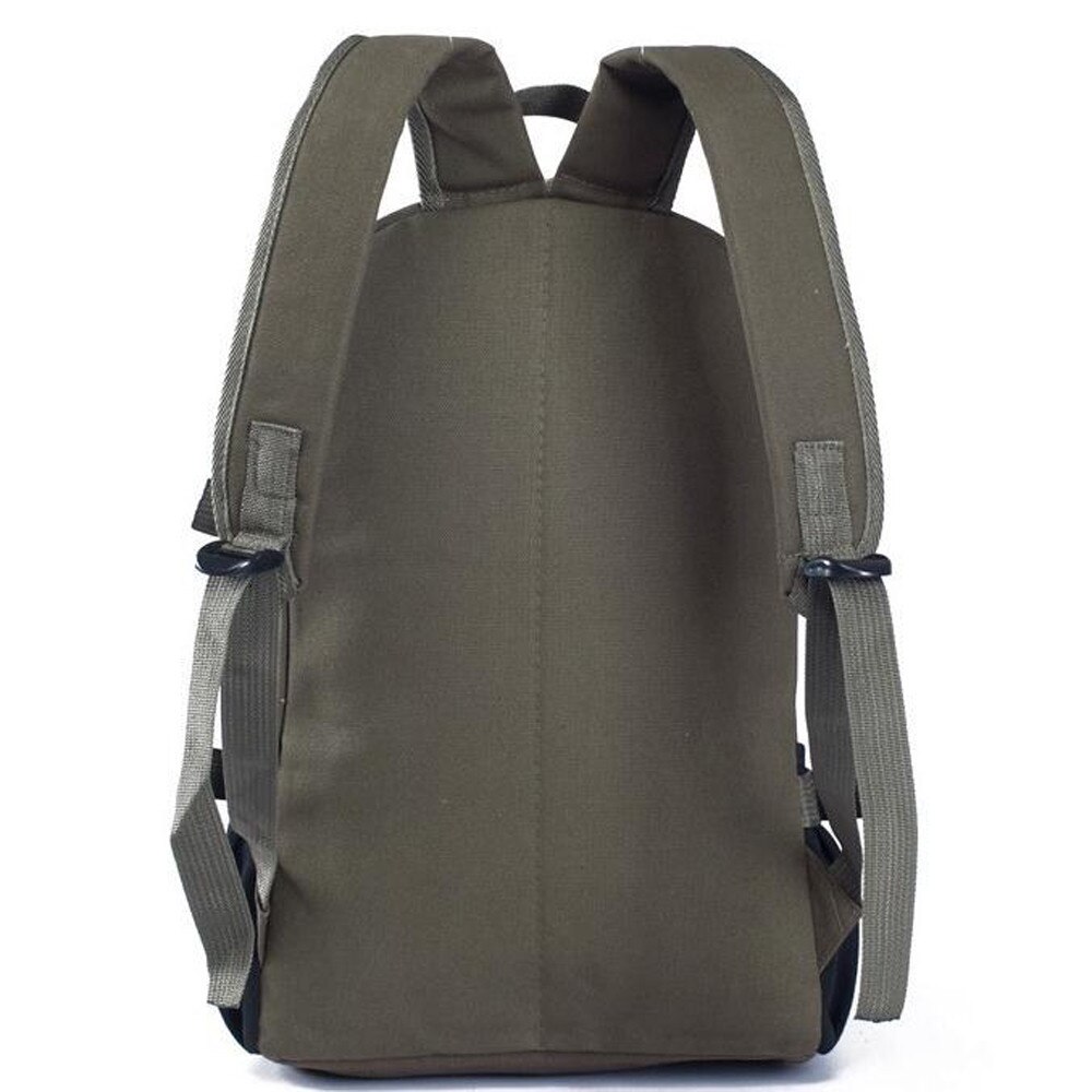 Mænd enkel dobbelt skulder lærred rygsæk skoletaske vandretur fritid høj kapacitet rygsæk  #t2g