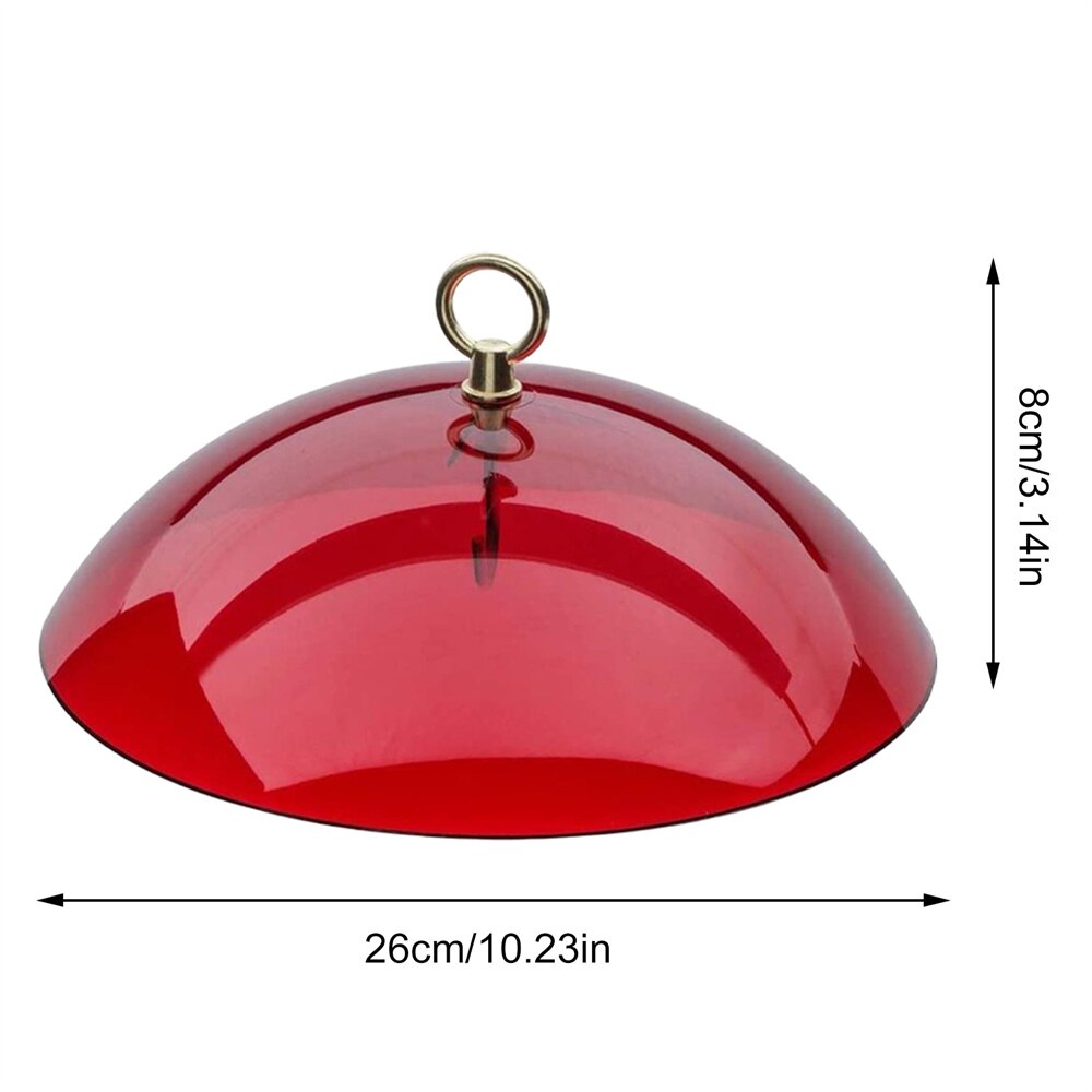 Protective Dome Rain Cover for Outdoor Hanging Bird Feeder Hummingbird Feeders Snow Baffle Sun Protect Shield Garden Supplies: Red