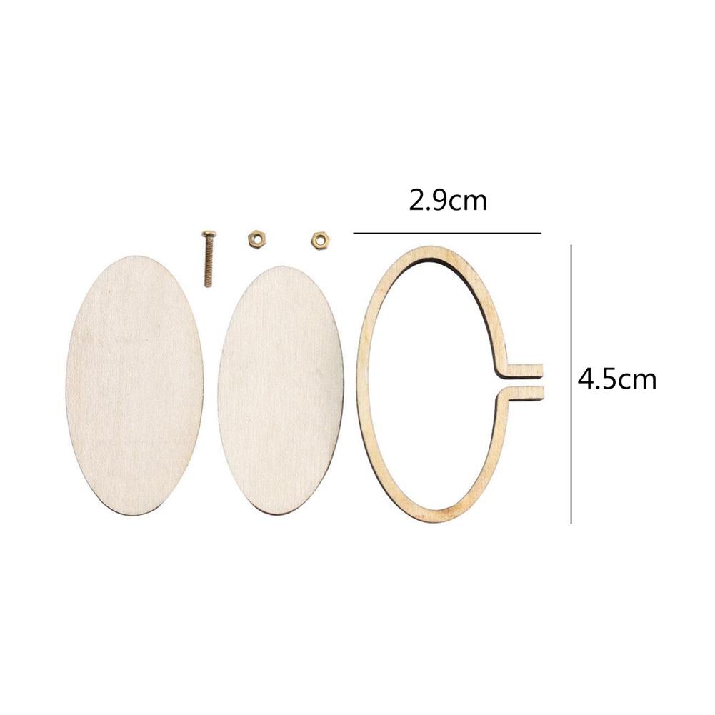 Embroidery Fixed Frame DIY Cross Stitch Sewing Handmade Stitches Crafts Tool Mini Wooden Hoop/Ring: Red