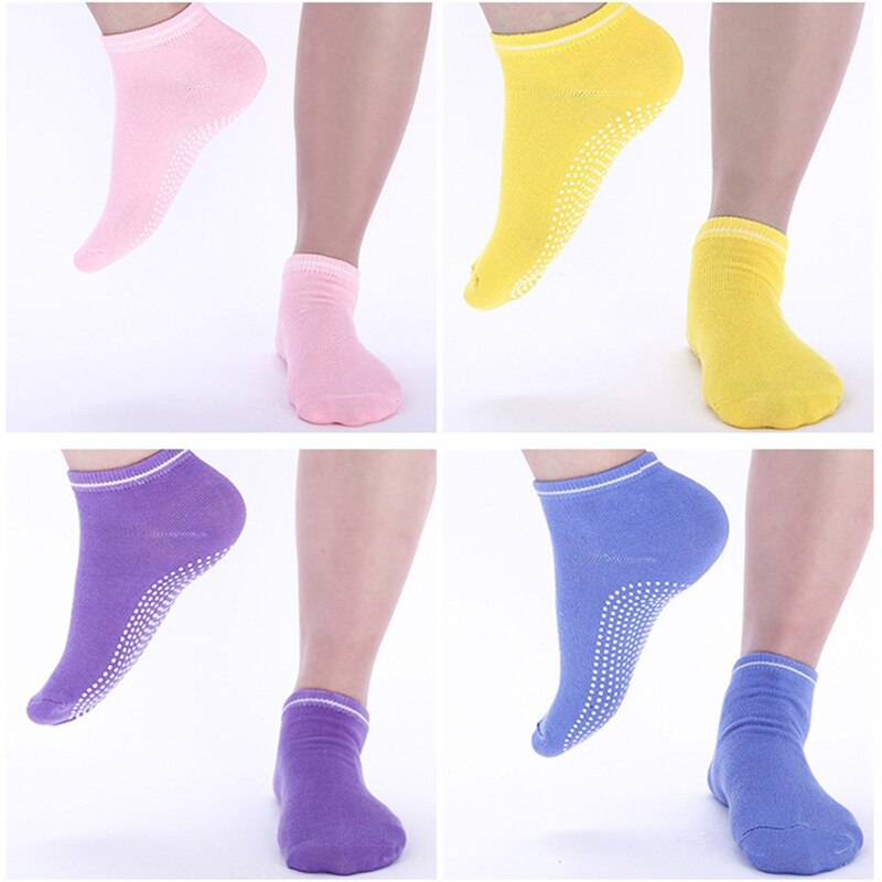 Rutschfeste yoga-socken für damen, rutschfest, aus silikon, für fitnessstudio, pilates, ballett, sport, aus atmungsaktiver, elastischer baumwolle, größe  x759b