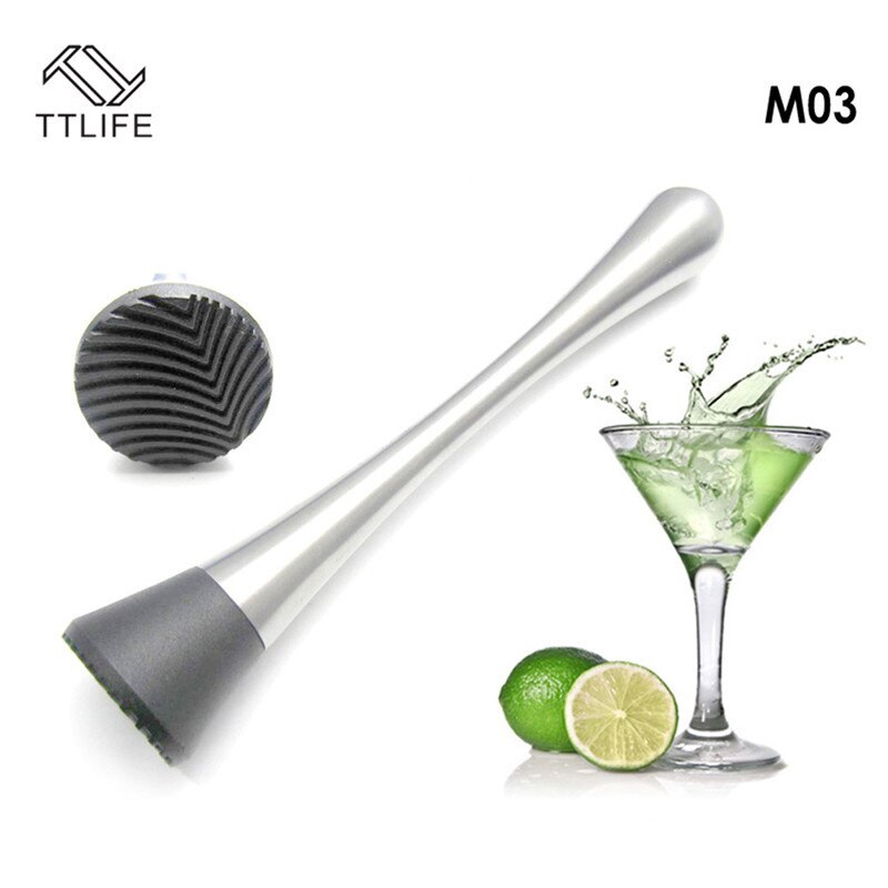 Aço inoxidável vinho mistura vara cocktail mudler shaker com martelo de esmagamento diy bebida fruta mudler esmagado gelo barware ferramenta