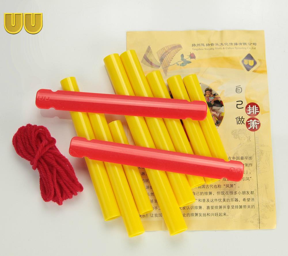 Barns handgjorda panflöjt diy orff musikleksaker abs plast 8 rör flöjt musikinstrument faderskapshjälpmedel xiao barnleksak