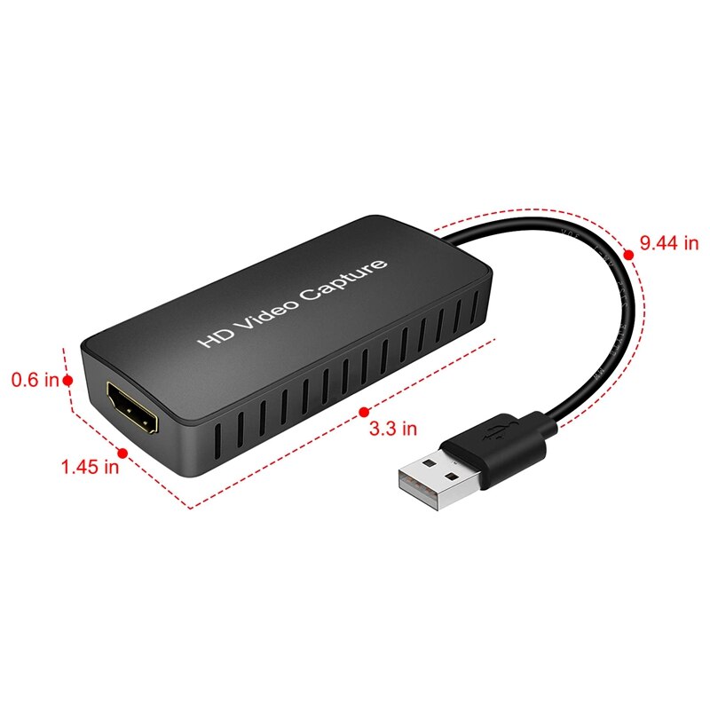 USB Capture HDMI HD Video Capture Dongle, HDMI Game Broadcast Live Capture Card Device