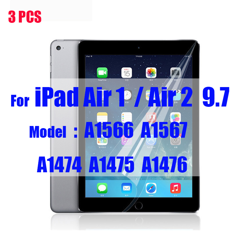 3 Pcs Pet Soft Screen Protector Voor Ipad 9.7 Beschermfolie Voor Apple Ipad Air 1 2 Matte protector Voor Ipad 5 6 Pro: For Ipad air 1 3PCS