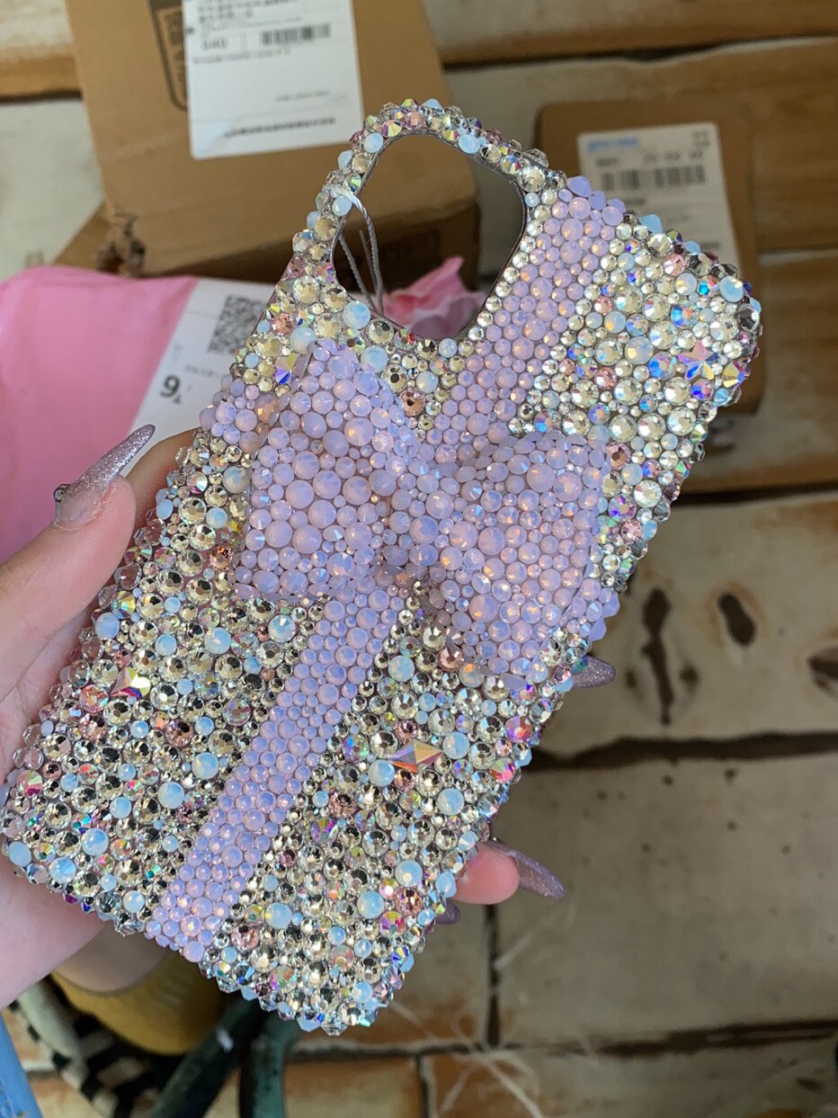 Luxury Diamond Phone Case For iPhone 12 11 Pro X XS Max XR 7 8 Plus Bow Rhinestone Cover