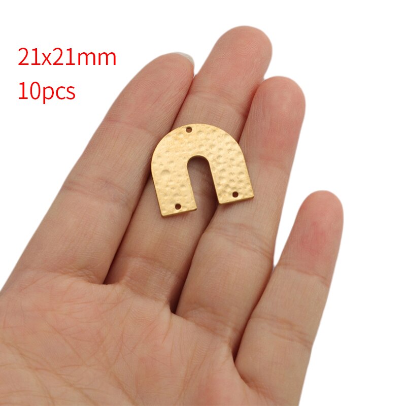 1 paczka surowego mosiądzu U kształt złącze Charms geometria Penadant kolczyk Charms dla DIY ocena biżuteria akcesoria do rękodzieła rzemiosło: style4