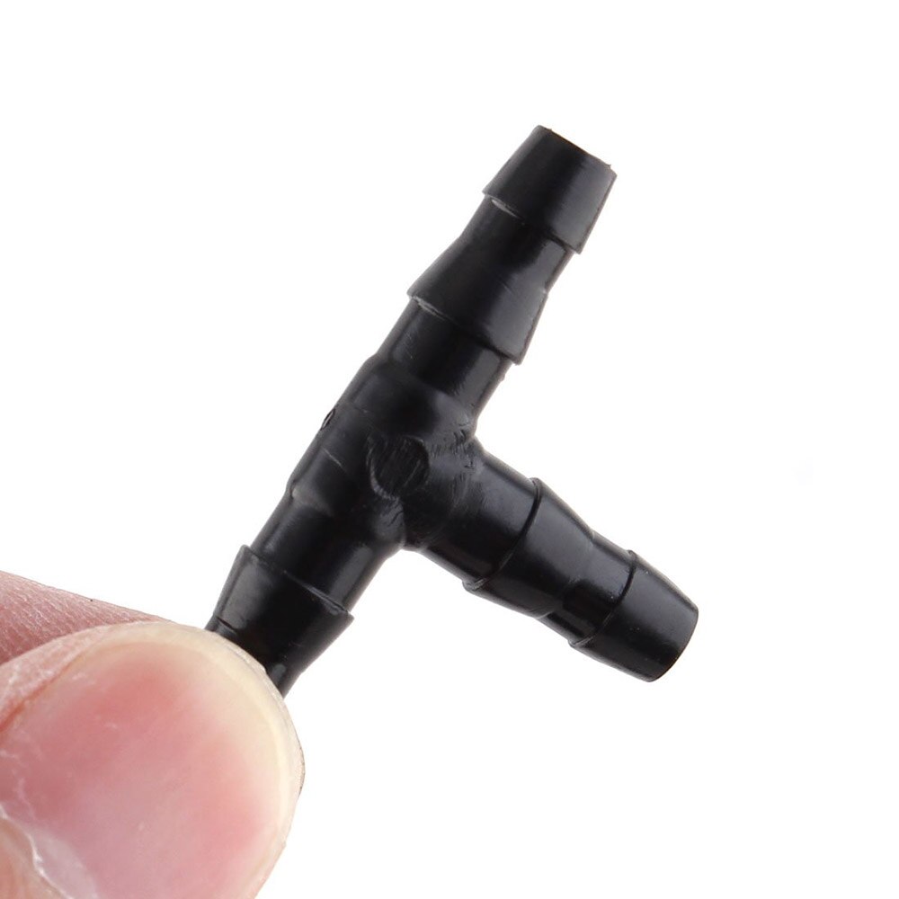 50 stuks Irrigatie 4/7mm Tee Connector 1/4 Inch Slang Tuin Gazon Water Irrigatie Connector 4/7mm Slang Connector
