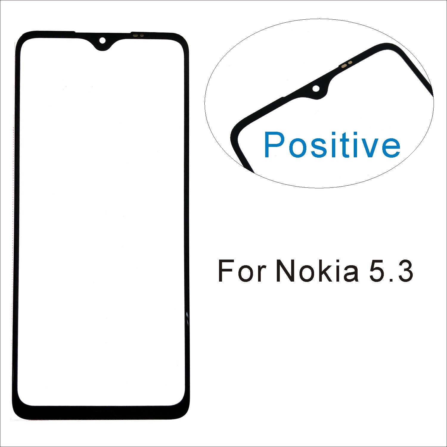 5.5'' (No Mobile Touch Screen) Outer Glass For Nokia 1 Plus 2.1 2.3 3.1 Plus 5.3 6.1 6.2 7.2 Front Glass Panel cover Replacement: 5.3