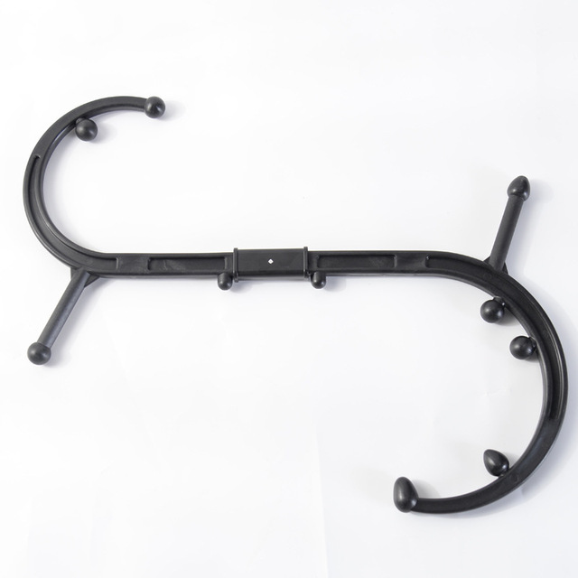 Masajeador automático con punto de disparo, gancho en forma de S para alivio muscular corporal, masajeador de espalda Original, herramientas terapéuticas: black