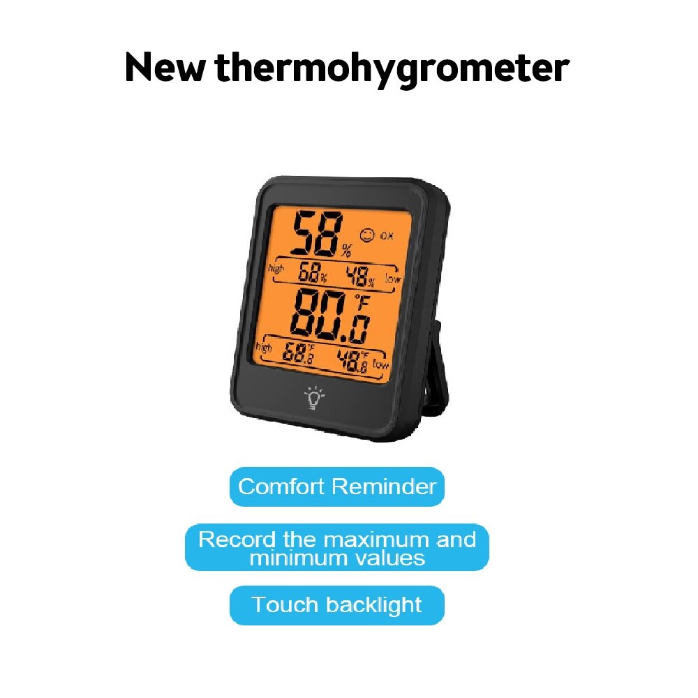 LCD-Digital-Hygrometer Raum Thermometer mit Stand Magnet tragbares Haus Büro-Temperatur-Monitor-Thermometer Hygrometer