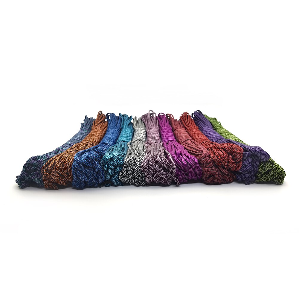 Paracord 550 linka spadochronowa Paracord lina Mil Spec typ III 7Strand 100FT 31 metrów wspinaczka Camping sprzęt do survivalu