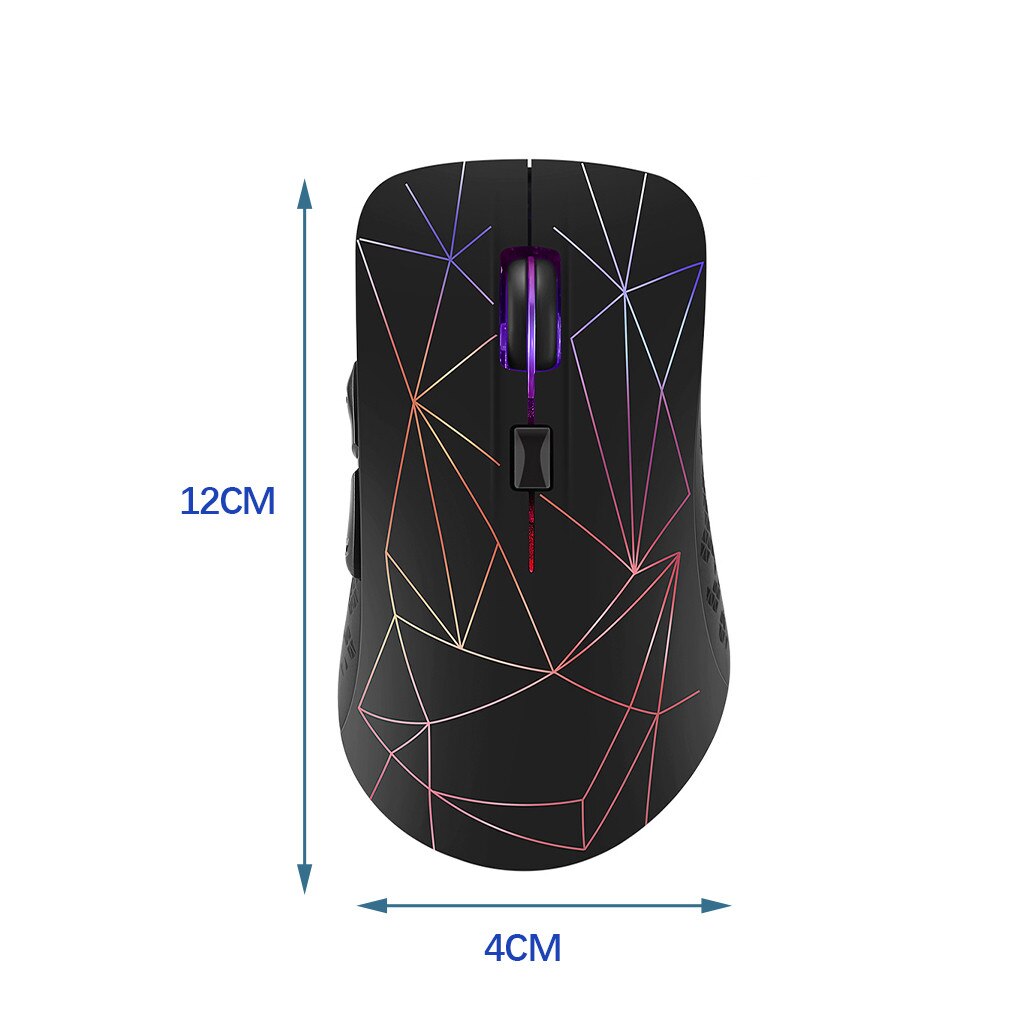CARPRIE Wireless Mouse - Rechargeable Ergonomic 2.4GHz USB Bluetooth Optical Mouse for Laptop PC Gaming