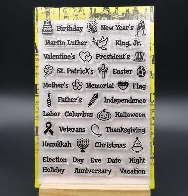 Zfparty zin transparante siliconen stempel/zegel voor doe-het-zelf scrapbooking/fotoalbum decoratieve kaart maken: 10