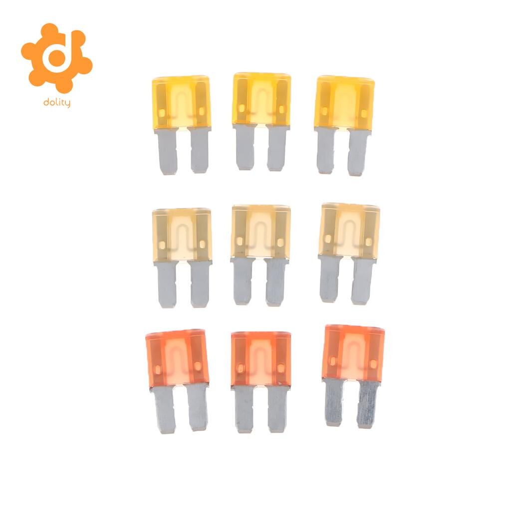 15 stk mikro mini lille 2 blad sikring 5a 7.5a 10a 15a 20a mikro 2 atr sikring til auto bil lastbil motorcykel suv rv trailer båd