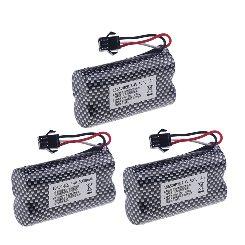 7.4V 5000mah Battery Charger MN82 Remote Control Car Battery MN128 MN78 LC79 for Watch Gesture Sensing Twisted RC stunt car SM3p: black