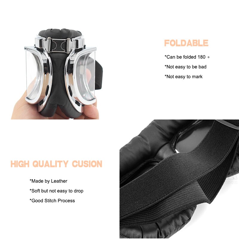 Retro motorcykel glasögon vintage motorcykel sliver glasögon hjälm pilot klassiska glasögon för atv utv uaz skoter cykel moto styling