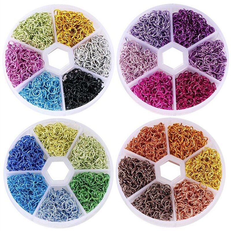Bague en métal pour ongles, alliage d&#39;aluminium 3D, décorations Nail Art, décor de Piercing, mélange de couleurs, bijoux