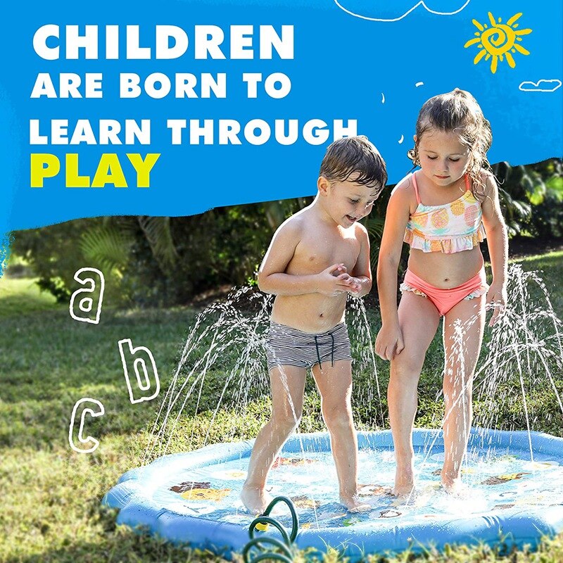 3-In-1 Sprinkler Voor Kids, Splash Pad, en Waden Zwembad Voor Leren-Kinderen Sprinkler Zwembad