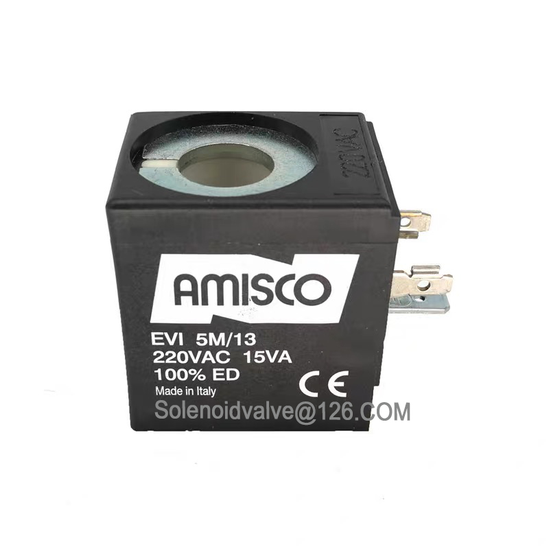opprinnelig amisco evi 5m/13 ac220v evi 5m/13 magnetventilspole evi 5 c 13 dc24v evi 5 c 13 indre åpning: 13mm høyde: 40mm