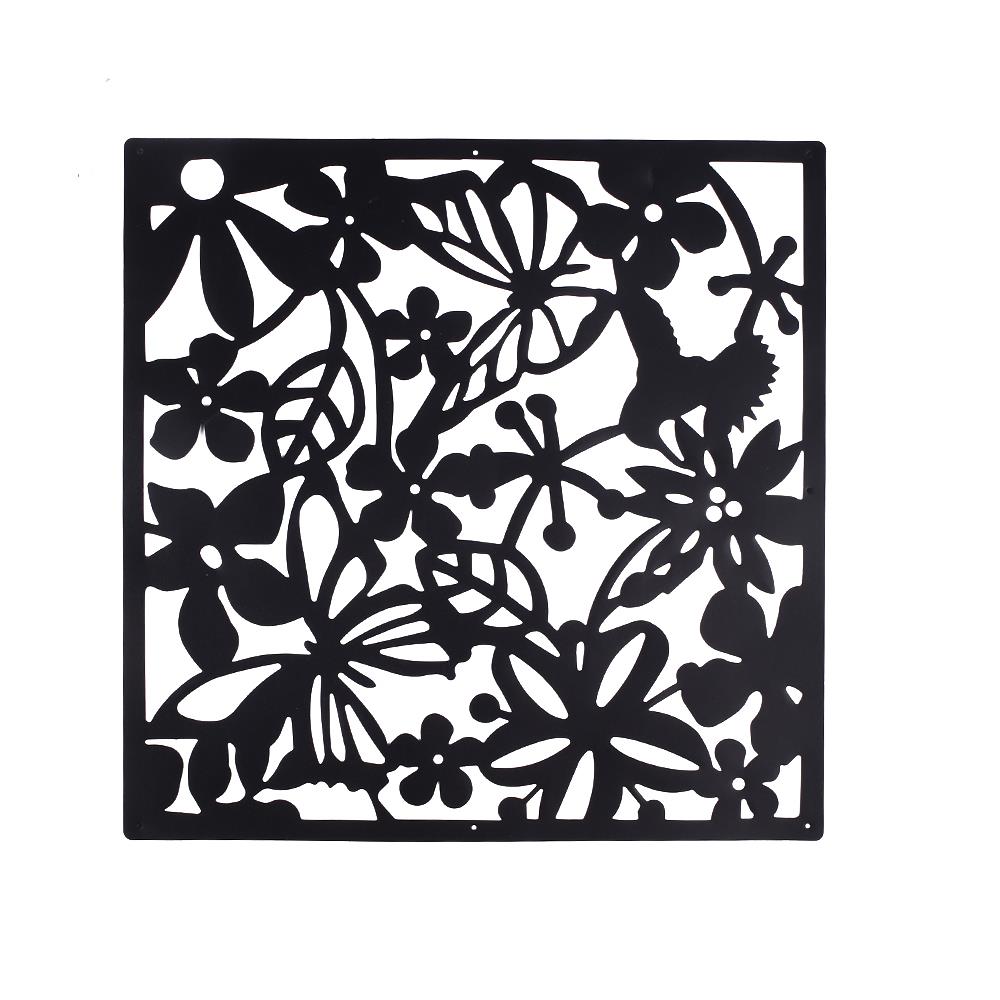 Pegatinas negras huecas para el hogar y la sala de estar, escudo colgante de , pantalla divisoria de sala hueca