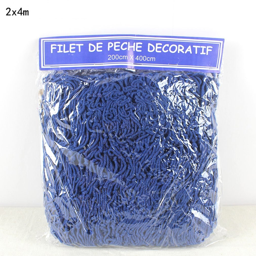 Mediterranean Sea Fishing net Ocean Style Soft Loading Fishing Net Hand-woven Float Shell Wall Decoration: Default Title