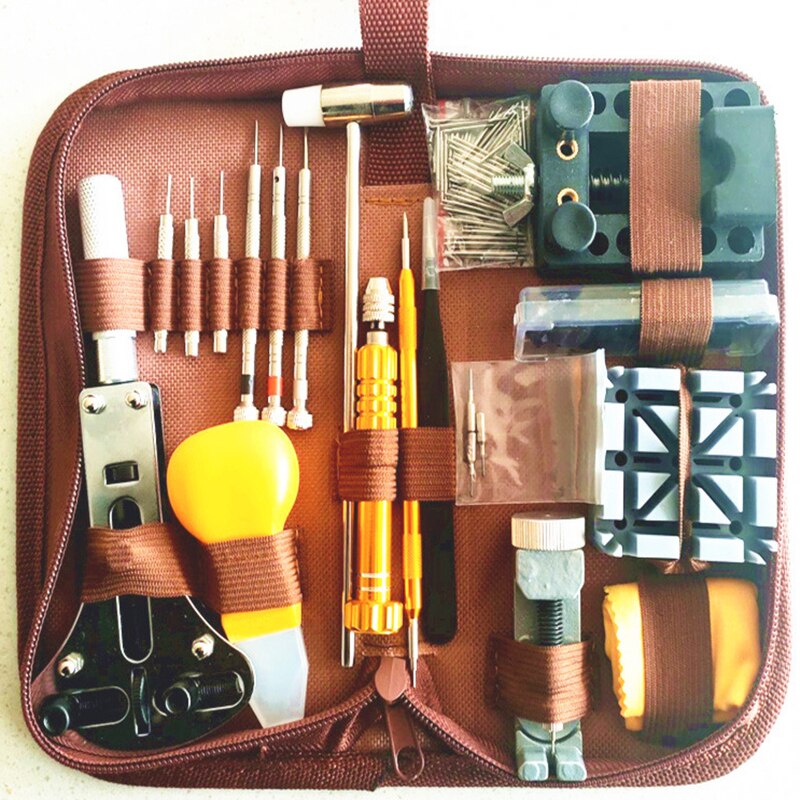 187 stücke Professionelle Uhr Reparatur Werkzeug Kit Uhr Link Pin Remover Fall Opener Pry Frühling Bar Remover Horlogemaker Gereed Reparatur: 150pcs