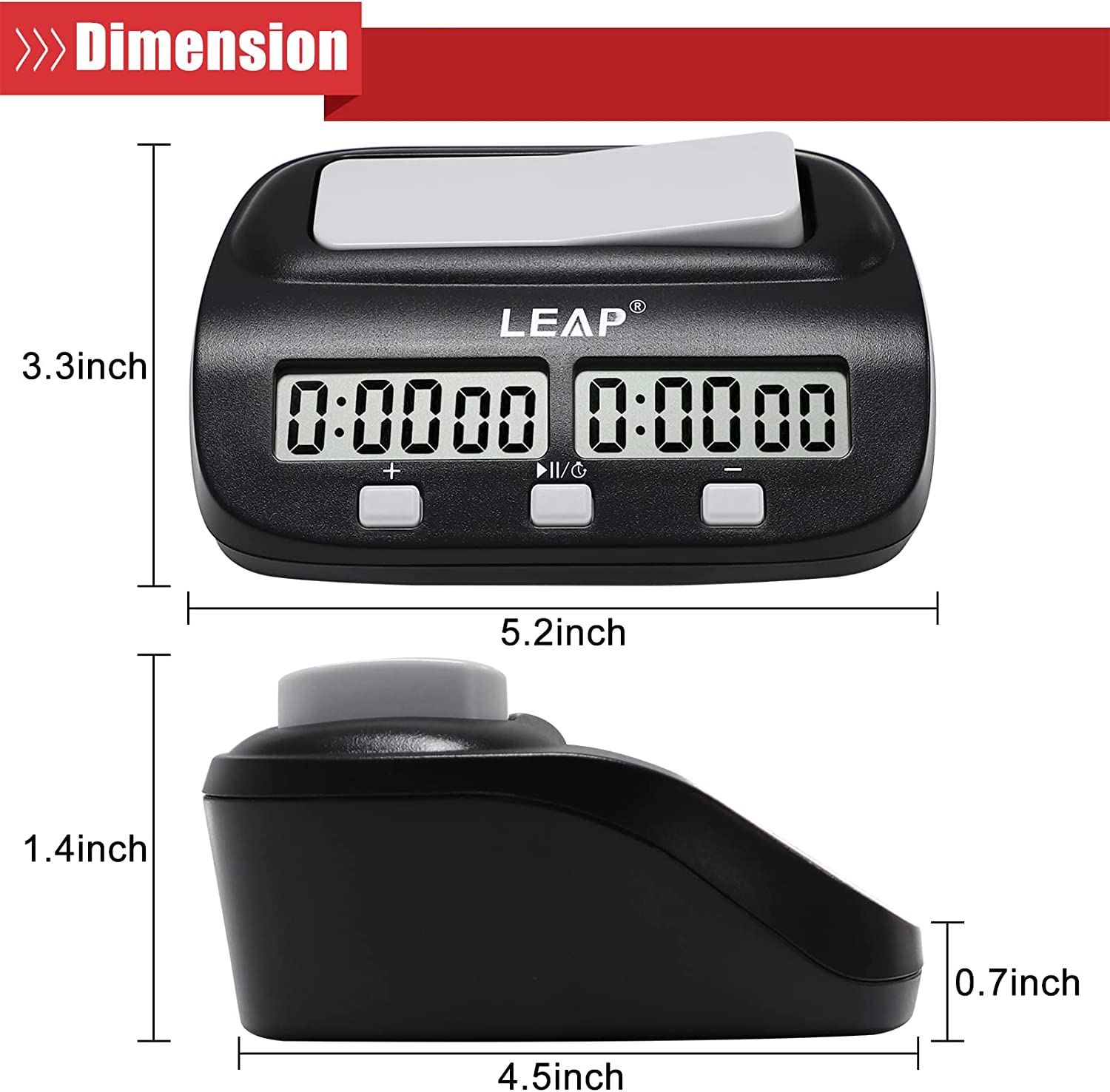 LEAP Chess Clock Digital Count Down Chess Timer Board Games Bonus Competition Master Tournament with Alarm Function
