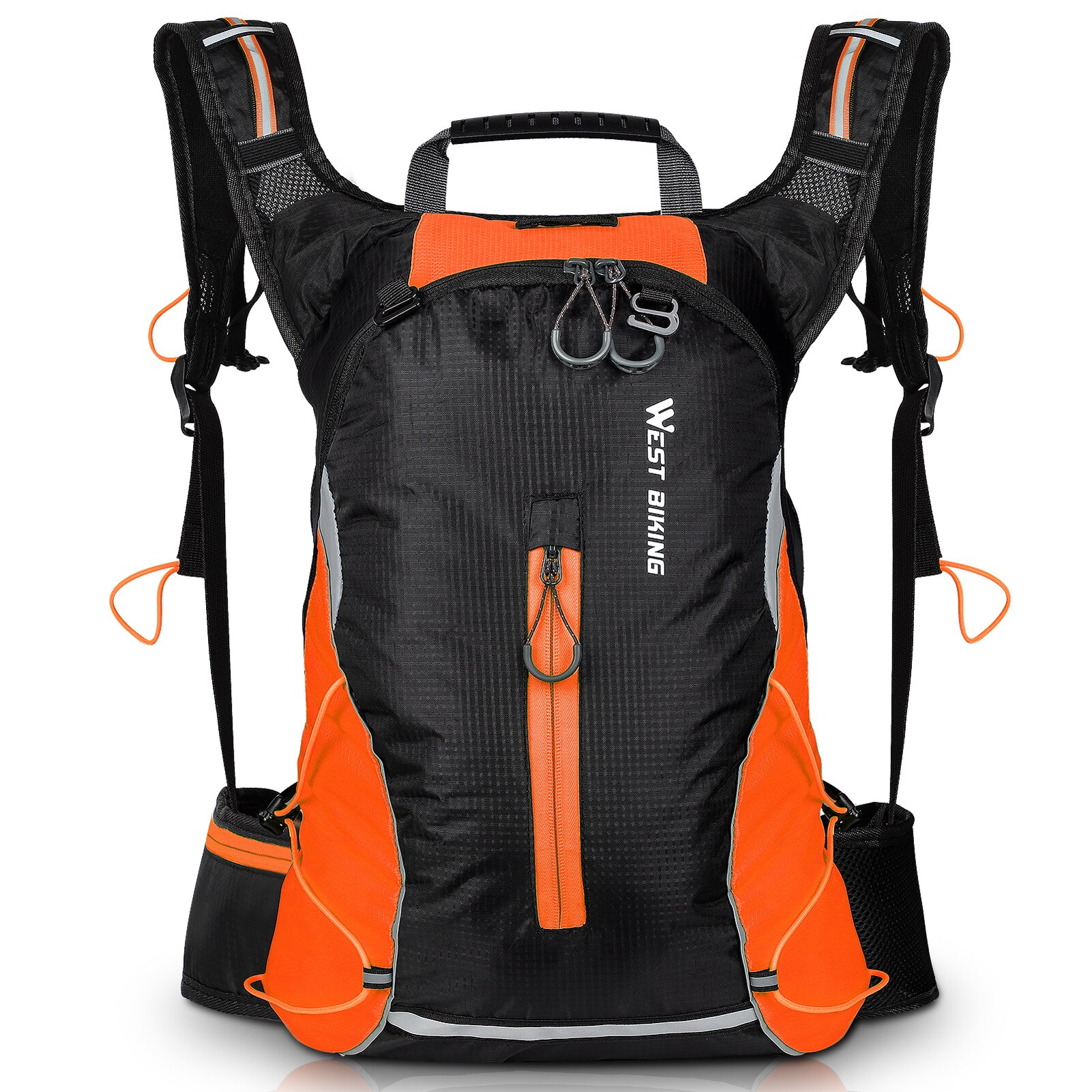 West biking 16l cykling rygsæk mountainbike taske udendørs rygsæk fritid lys rejsetaske rideudstyr: Orange