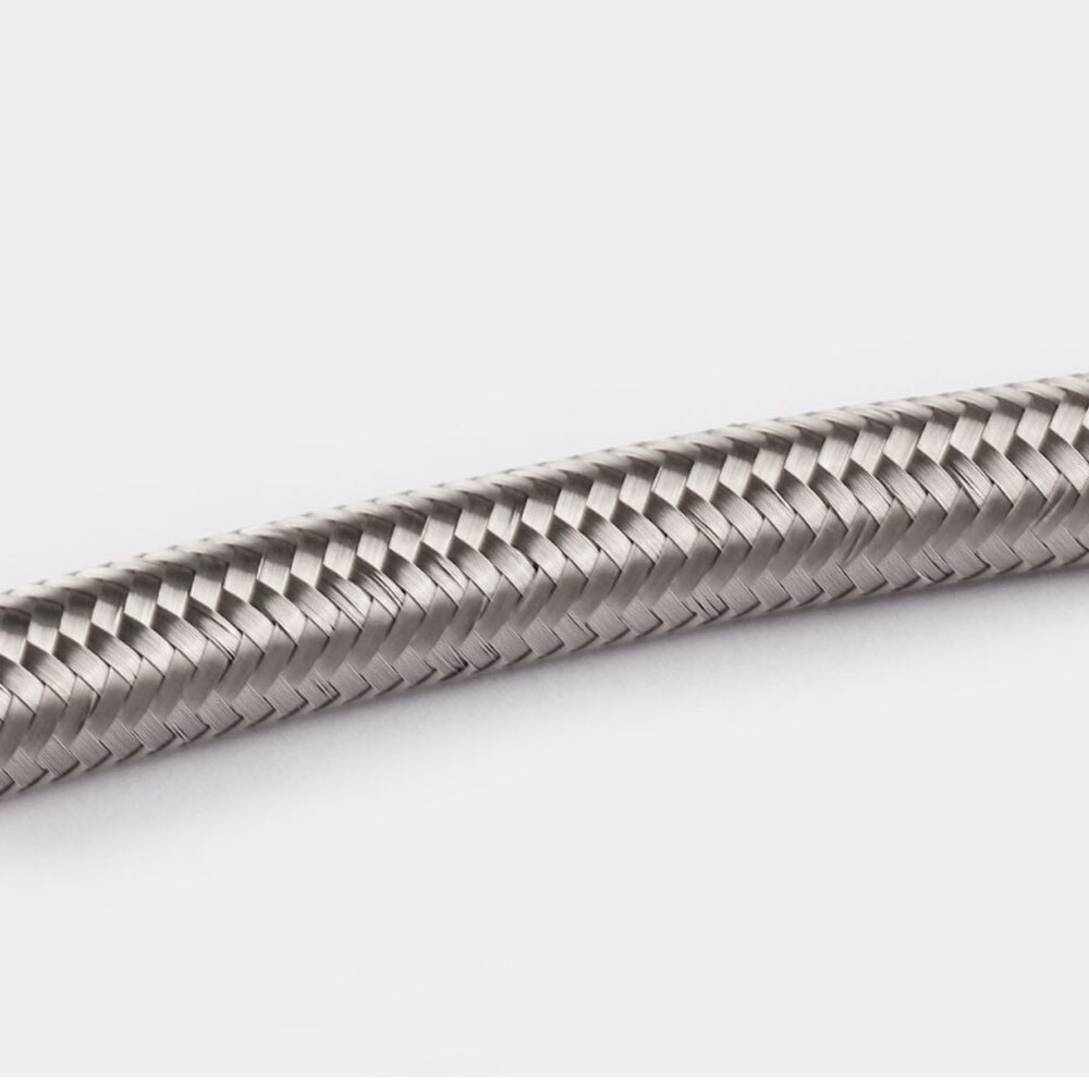 1M AN4-AN12 Stainless Steel Universal Oil Hose End Fuel Hose Double Braided Fuel Line Turbo Oil Cooler Hose 1500 PSI