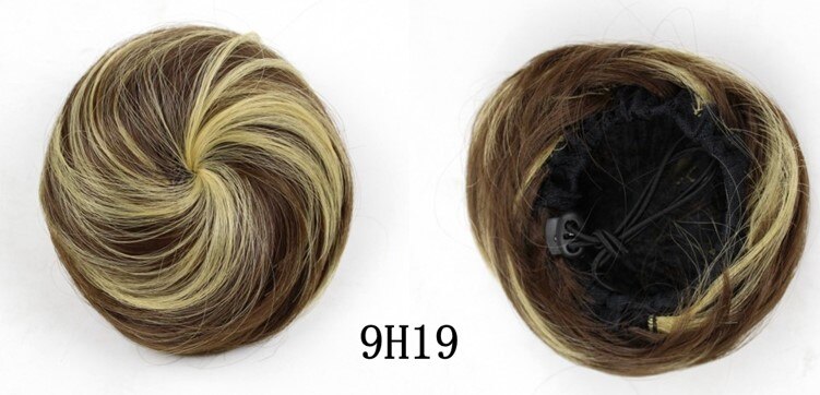 Vreugde &amp; Beauty 16 Kleur Krullend Chignon Hittebestendige Synthetische Clip In Hair Extensions Diameter 12 Cm Voor Vrouwen: 9H19