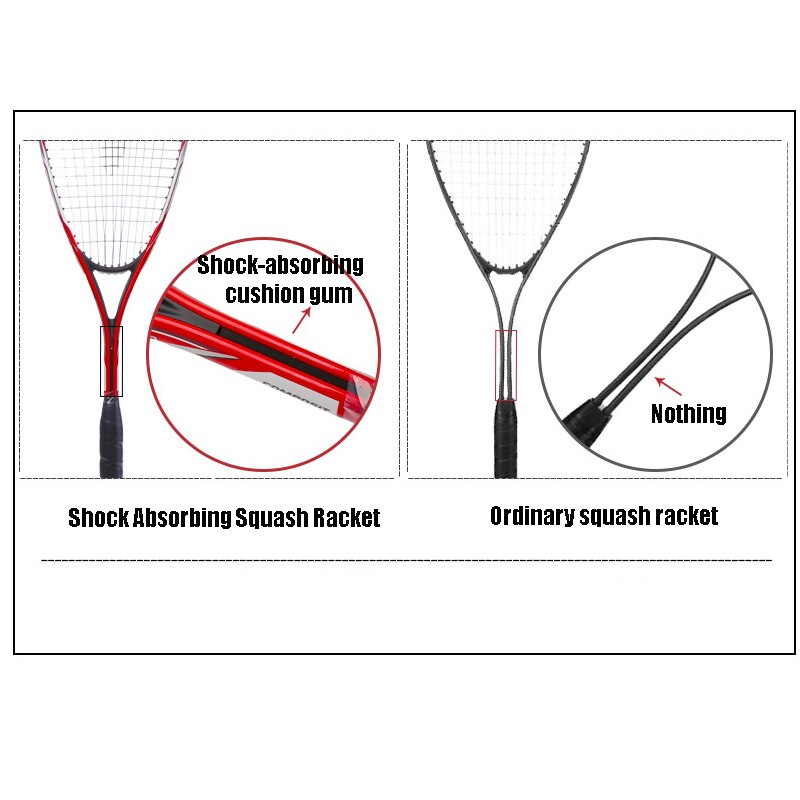 Squash Racket Racquet Carbon Aluminum Alloy For Squash Sport Training Beginner With Racket Bag -40