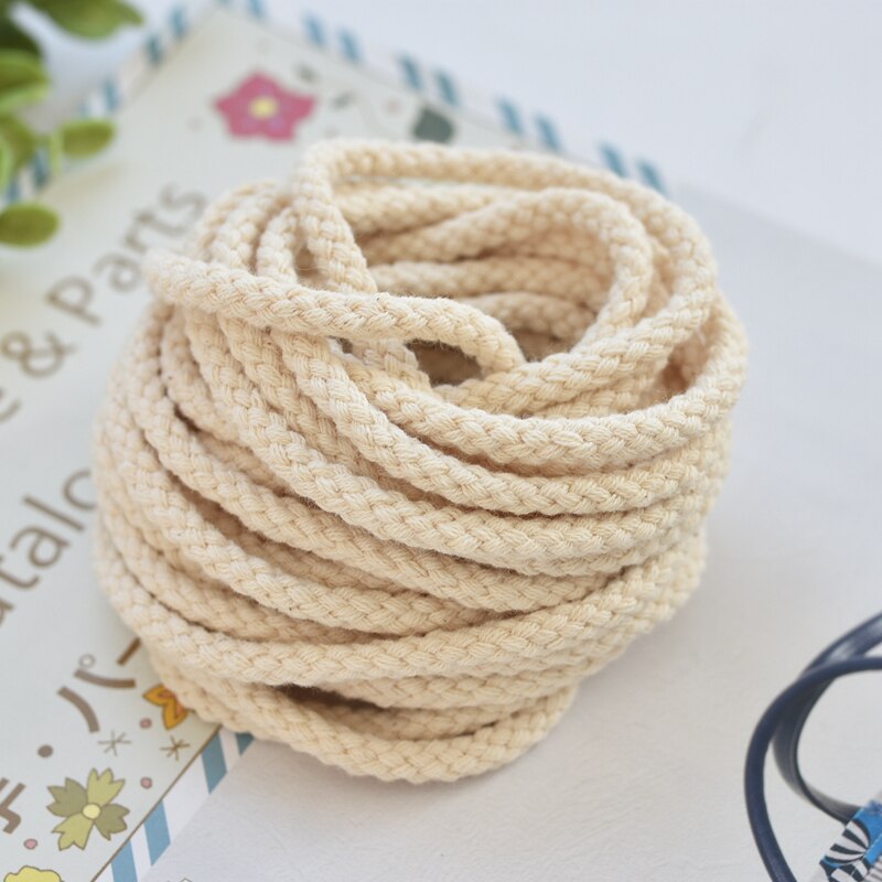 3/5 Mm Macrame Touw Twisted String Katoenen Koord Voor Handgemaakte Natuurlijke Witte Katoenen Touw Diy Accessoires 10M: 5mm white 10 metres