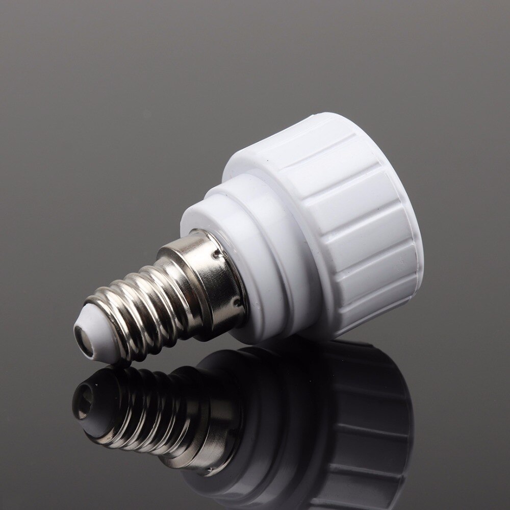 Adaptador convertidores de portalámparas E14 a GU10, Base extendida LED para casquillo de lámpara de bombilla, larga vida útil, Color blanco JQ, 10 Uds.