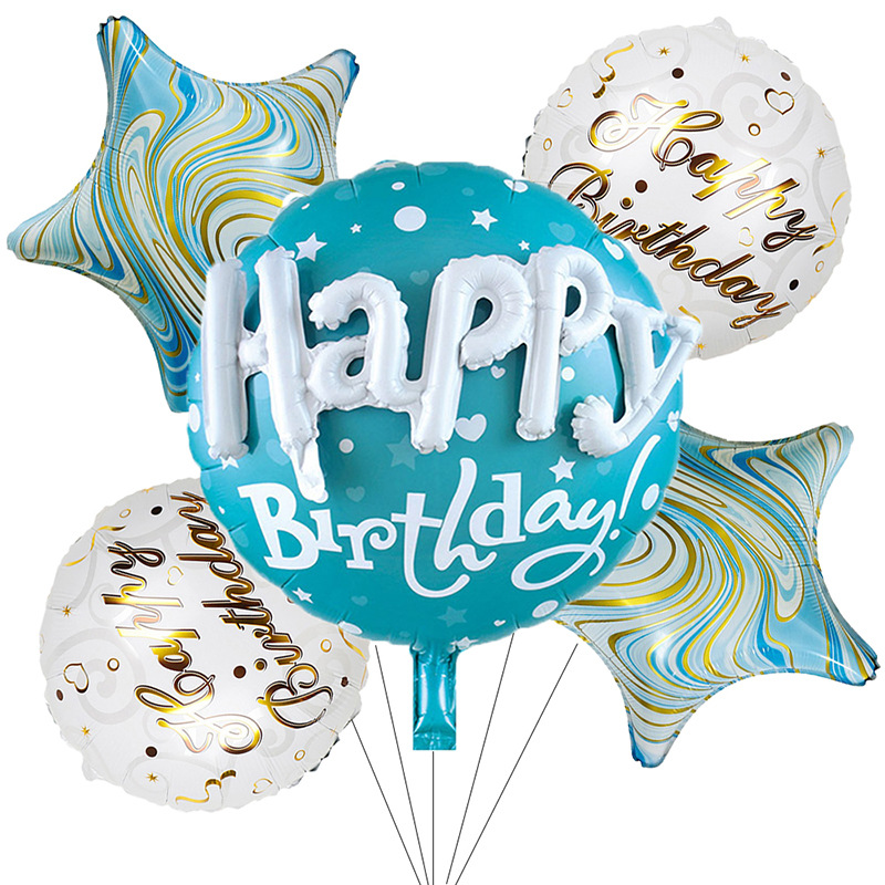 5 stk/sett bursdagsfest ballonger runde hjerte folie heliumballonger bryllup valentinsdag elsker deg dekorasjonsutstyr