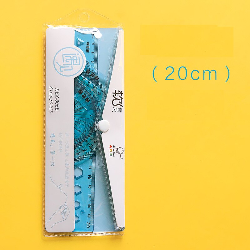 Soft Ruler 15cm/20cm Ruler Primary School Students Measuring Tool Metric Ruler Set Children Stationery School Supplies: Blue-20cm