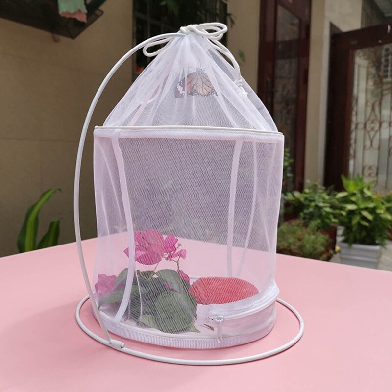 Collapsible Insects Breeding Protective Cage Mesh Bug Terrarium Convenient Observation Durable Butterfly Growing Cages